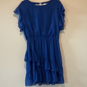 Blue Ruffled Dress